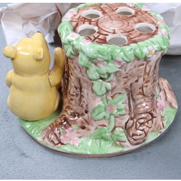 Disney Winnie the Pooh Ceramic Flower Frog Holder Pooh Eeyore Piglet Figurine - Picture 3 of 10